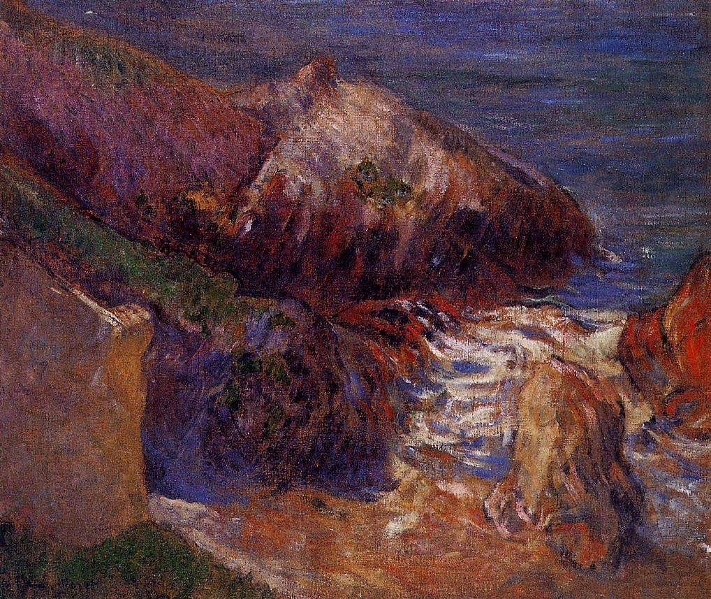 Rocks on the Coast - Paul Gauguin Painting